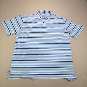 Peter Millar Polo Summer Comfort Whisper Rock Striped Blue Mens XL MS16EK53